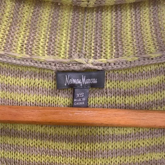 NEIMAN MARCUS Striped Cardigan Sweater - Picture 6 of 8